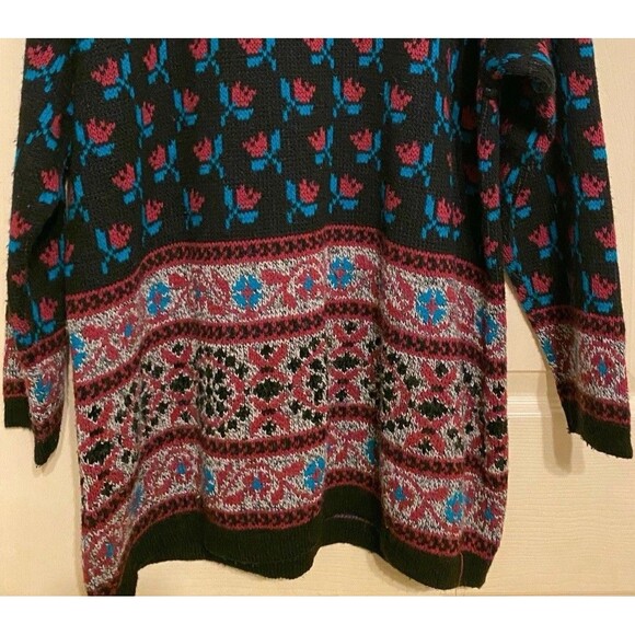 Women's Vintage JP Collections Sweater Plus Sz 22/24 Floral Print AOP 1980s 90s - Picture 9 of 13